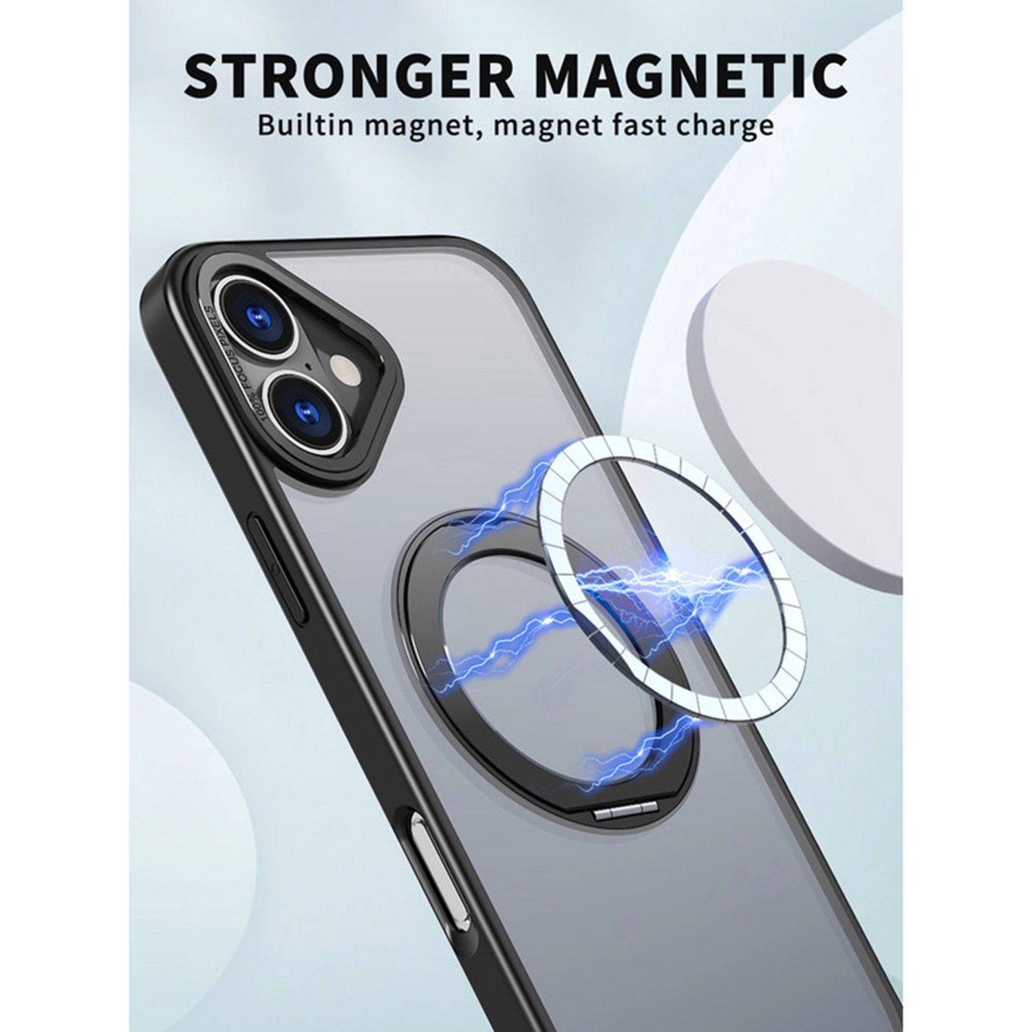 MagSafe Clear Case - Thermoplastic Polyurethane, Tempered Glass Case Screen Protector for iPhone 16