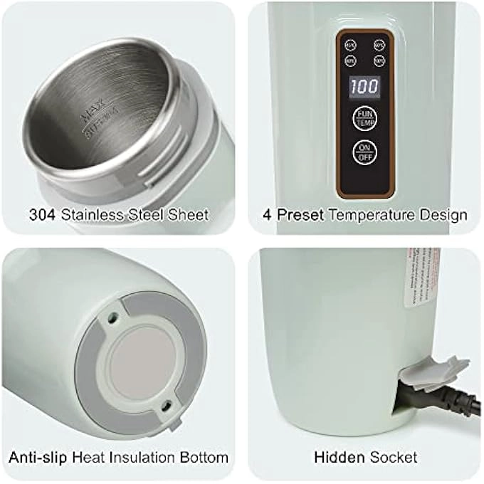 Travel Electric Kettle with 4 Temperature Settings 