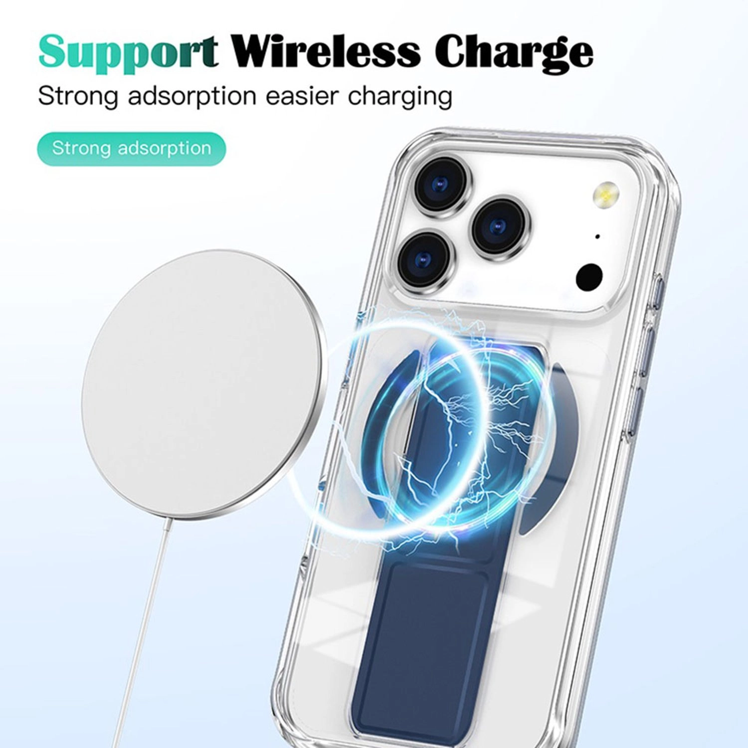 MagSafe Clear Kickstand Case for iPhone 17 Pro
