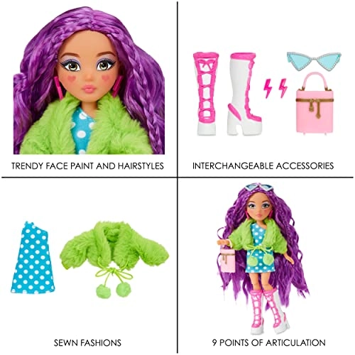 Dream Ella - 6 Inches Purple Hair 9 Articulation Points Ages 3+