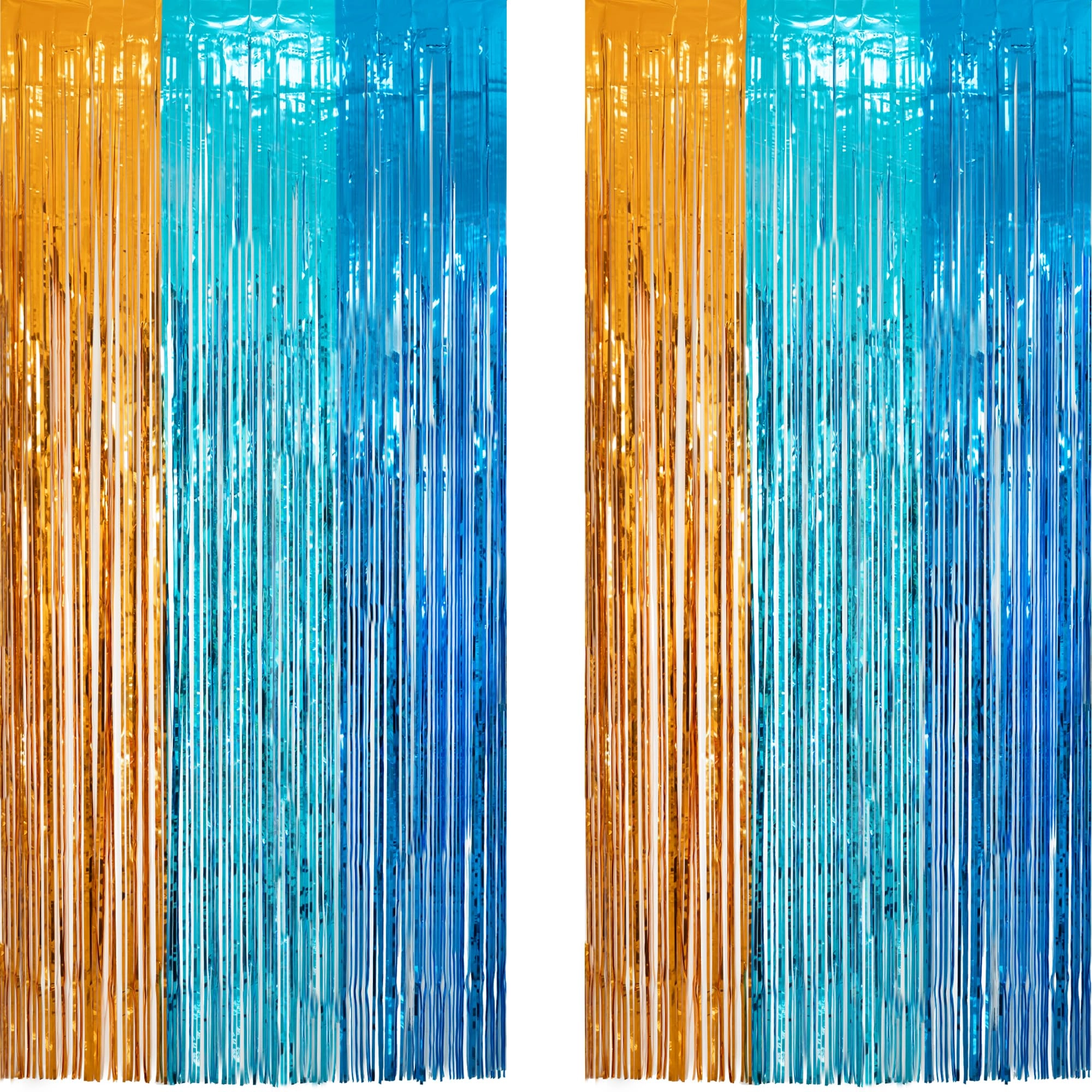 greatril Rainbow Tinsel Curtains - 2 Packs Birthday Carnival Festival