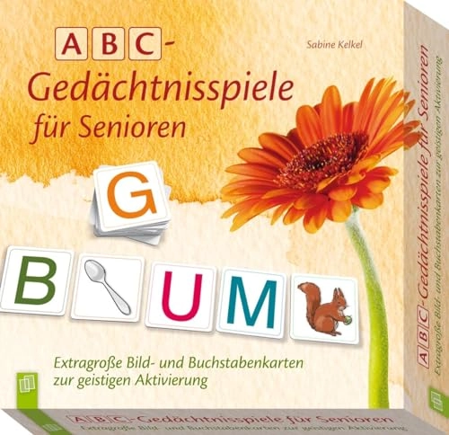ABC - Gedächtnisspiele für Senioren Extragroße Bild- und Buchstabenkarten