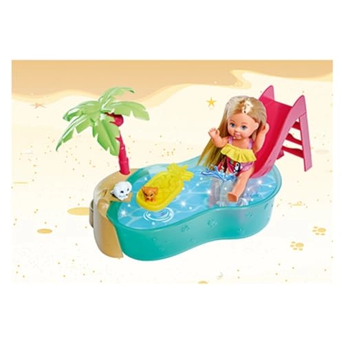 Evi Love Pool Party Doll - 12 cm Plastic Pink Ages 3+
