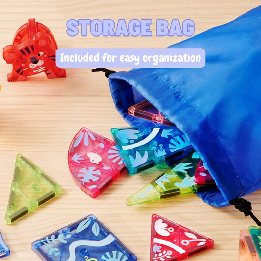 Colorful Magnetic Tiles - 40 pcs