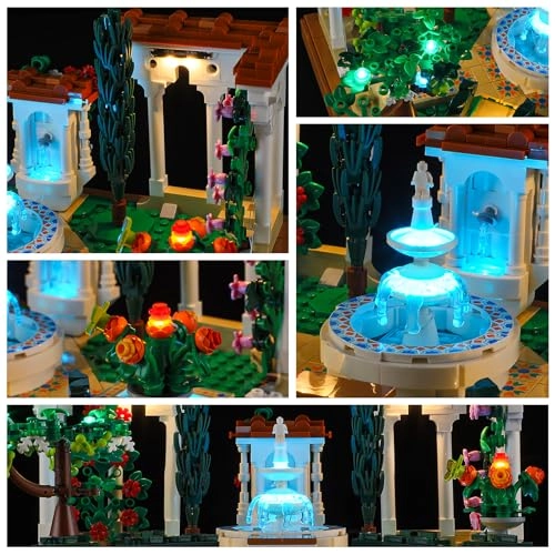 LED Light for LEGO ICONS Fountain Garden 10359