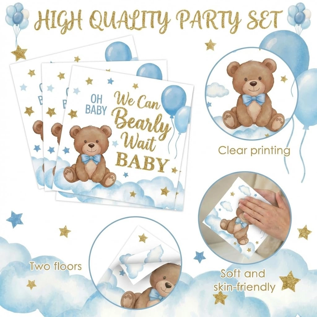 Happy Birthday Party Decorations Tableware Set - 96 Pcs