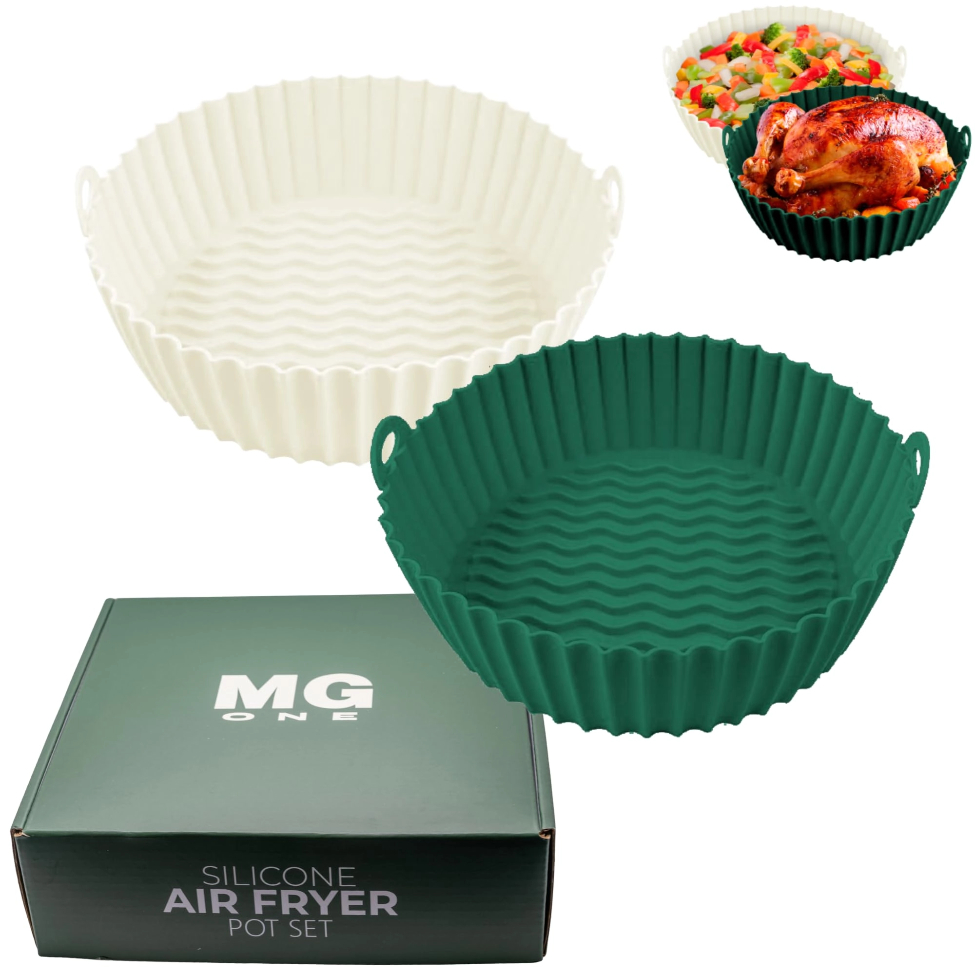 MG One Silicone Air Fryer Liners - 2-Pack