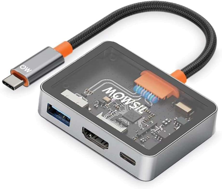 Mowsil Store 3-In-1 USB-C to HDMI Multiport Adapter