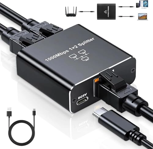 Ethernet Splitter 1to2 4-ports