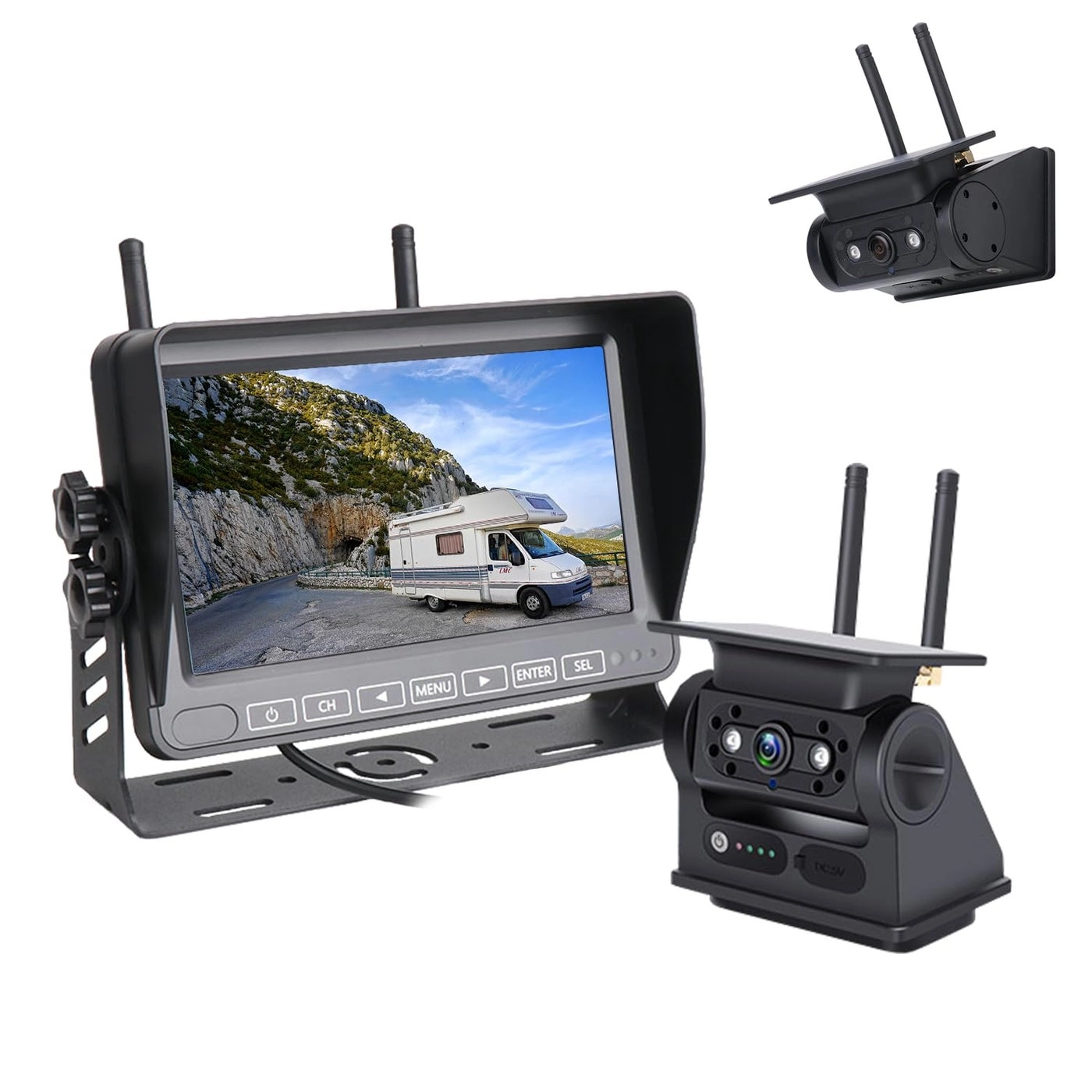 MHCABSR Solar RV Backup Camera - Night Vision Wireless