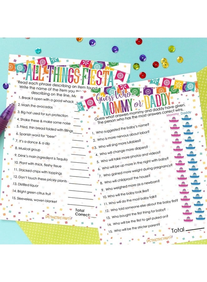 Taco Bout a Baby Shower Games + Mommy or Daddy Match and All Things Fiesta English