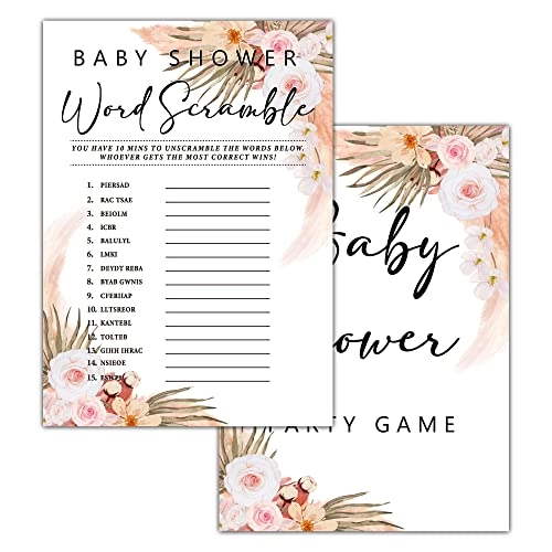 Boho Floral Baby Shower Games - 30 piece(s)