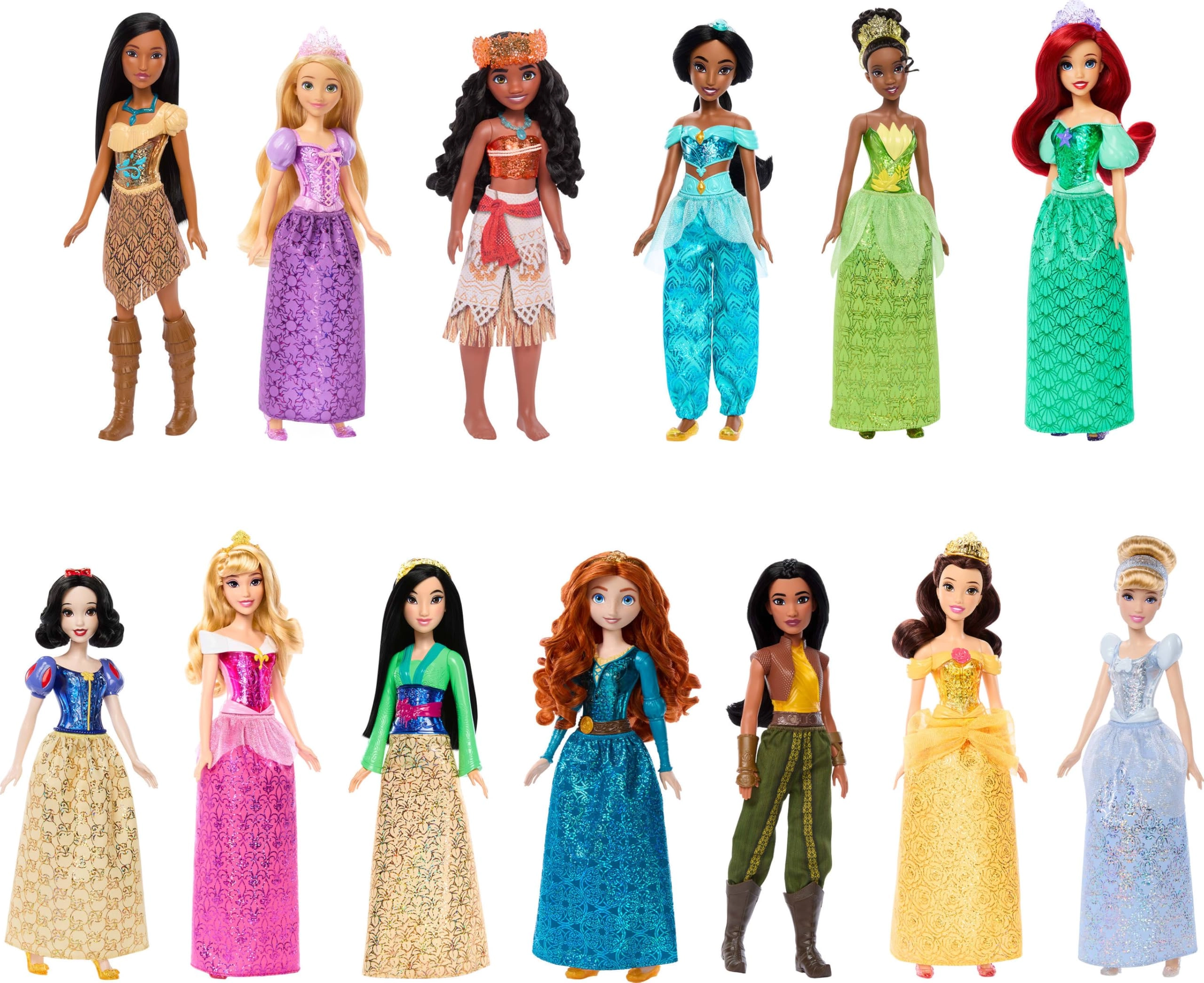 Princess Fashion - Sparkling Clothing and Accessories 13 Dolls Ages 3+