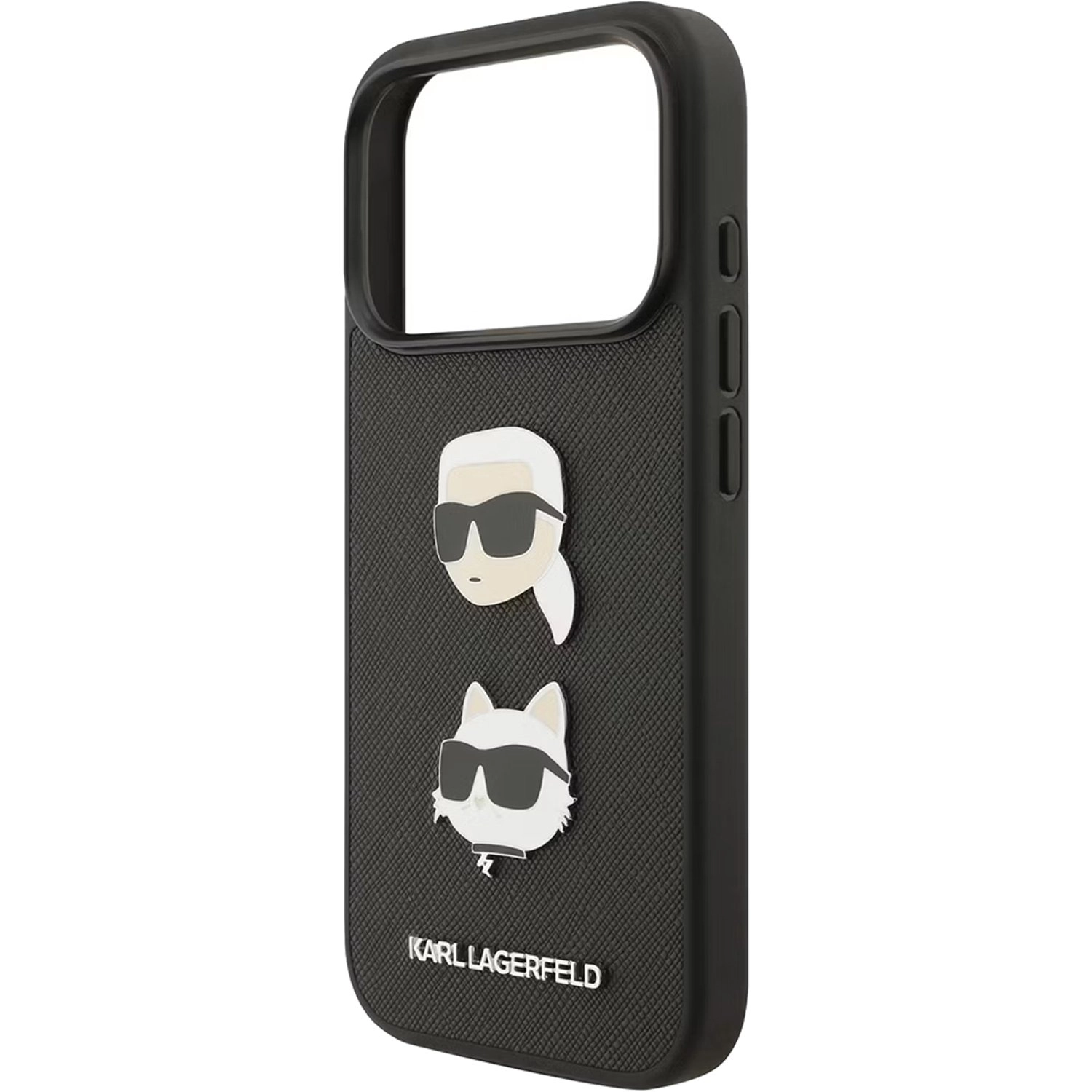 Karl Lagerfeld Leather Case Saffiano Leather Black for iPhone 17 Pro Max