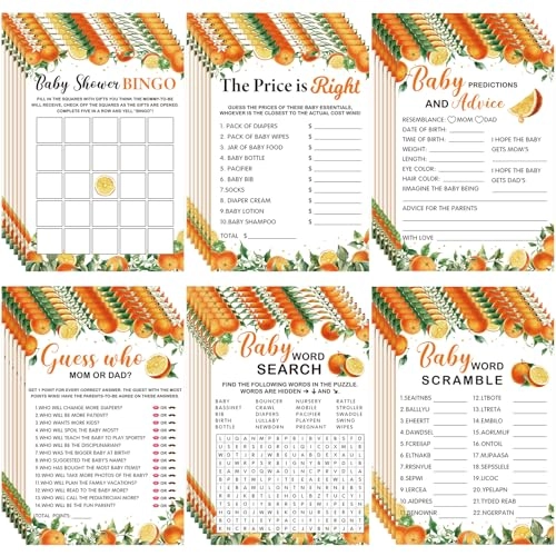 Little Cutie Baby Shower Games - English 6 - 15 years 302 pieces