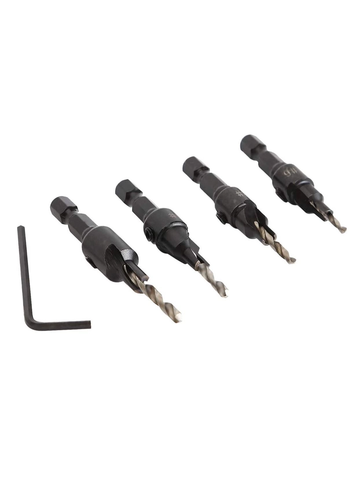Countersink Drill Bit Set - Hss 5 Piece 3/8"