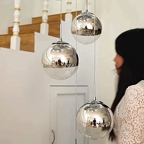 Long Chandelier - 10 lights Glass ball