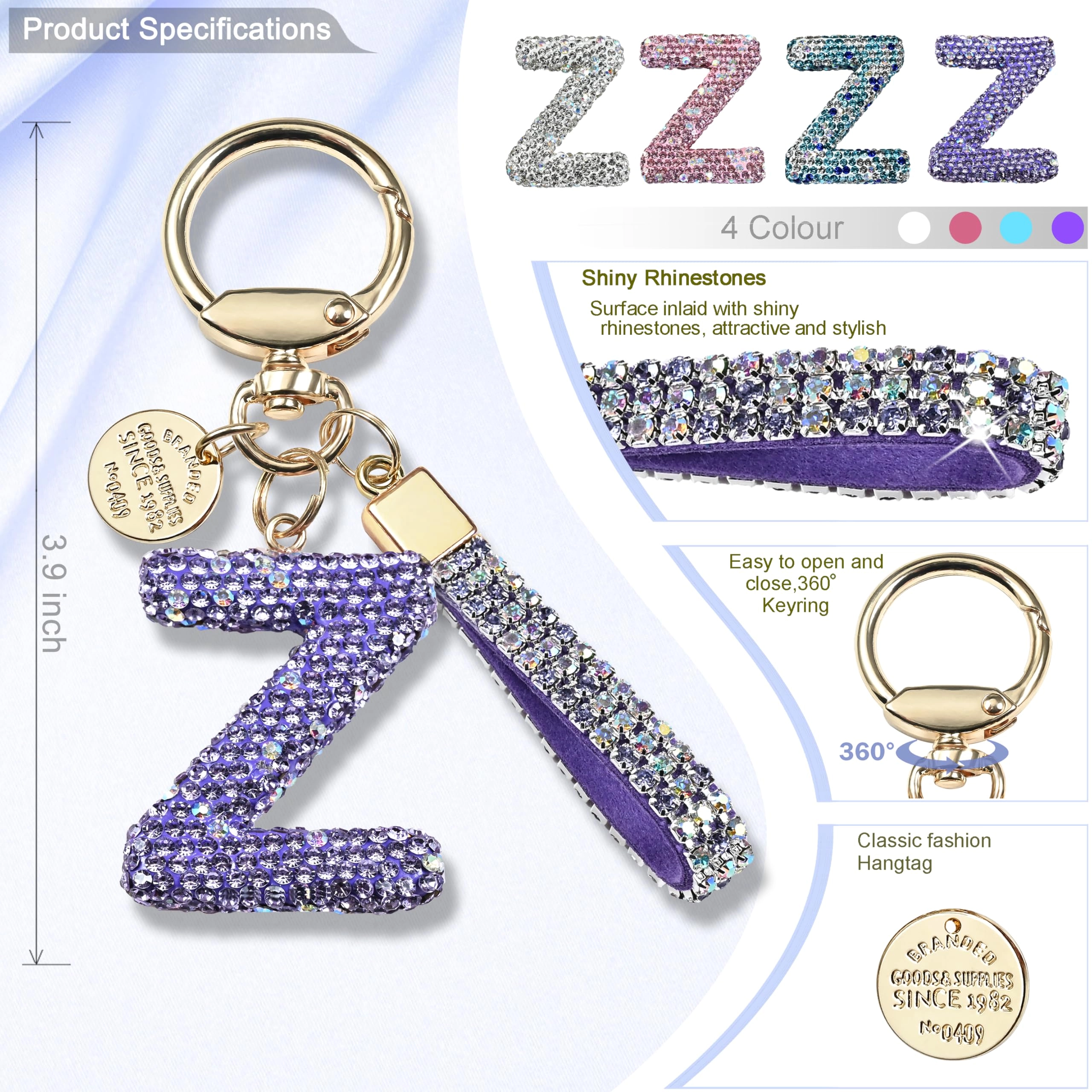 Initial Letter Keychain - Letter
