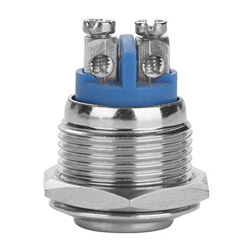 Metal Latching Push Button Switch - 16mm IP65 Self-Reset - 5 pcs