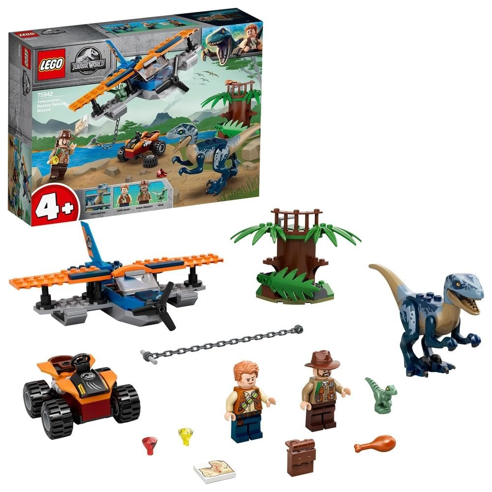 LEGO Jurassic World Velociraptor: Biplane Rescue Mission (75942)