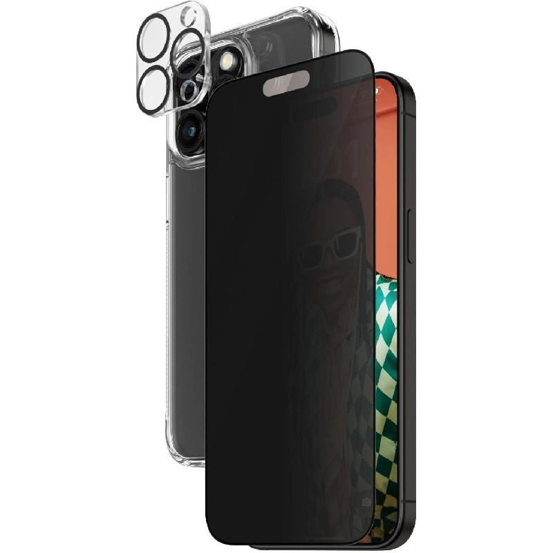 ClearCase - Glass TPU D3O + UWF Screen Protector + Camera Lens Protector for iPhone 15 Pro Max 2023 6.7"