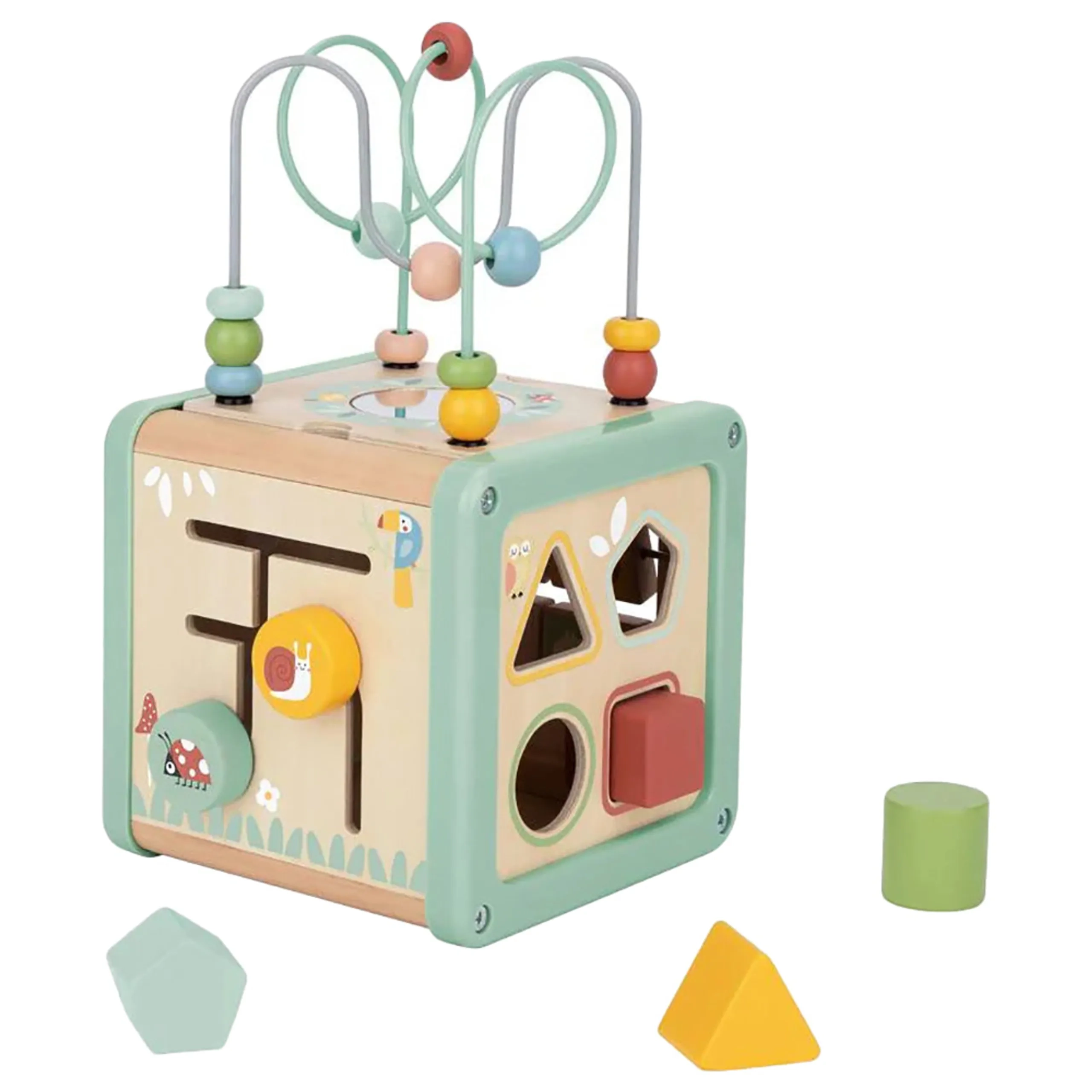 Nobranded Wooden Activity Play Cube - 18 months+ 6 pieces