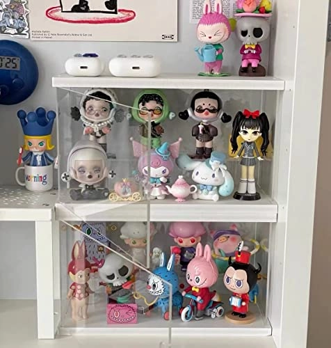 2 Tier Clear Acrylic Display Box - 9.8x4.5x5.9inch/25x11.5x15cm