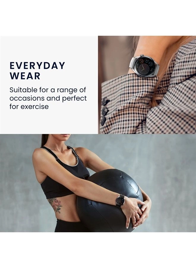 Watch S1 Active Strap - Black Leather-look Silicone