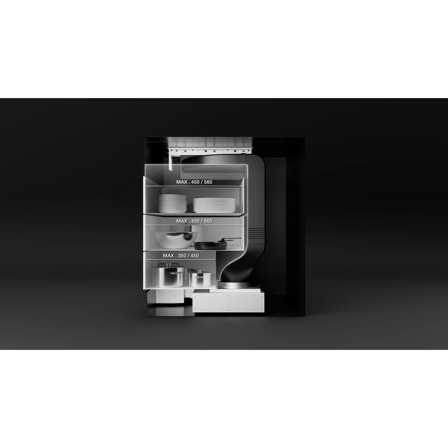 Modular Built-In Kitchen Hood - 630 cubic metre per hour