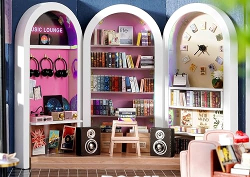 DIY Miniature Dollhouse Kit - Book Cafe 1:24 Scale