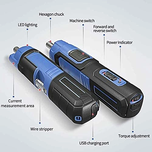 Cordless Electric Screwdriver - 5N·M MAX Rechargeable USB Charging