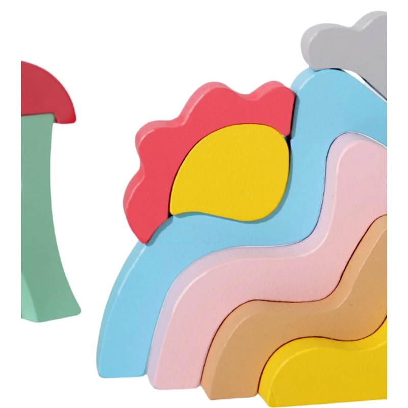 Wooden Rainbow Geometric Puzzle - 18 months - 3 years