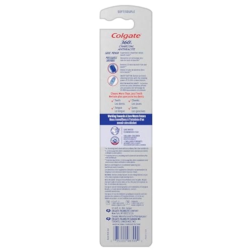 360 Charcoal Sonic Toothbrush - Extra Soft 20,000 strokes per minute