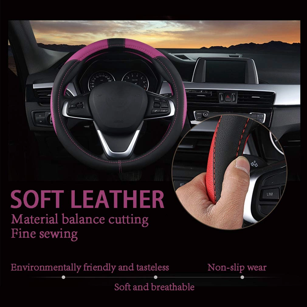 Leather Car Steering Wheel Covers