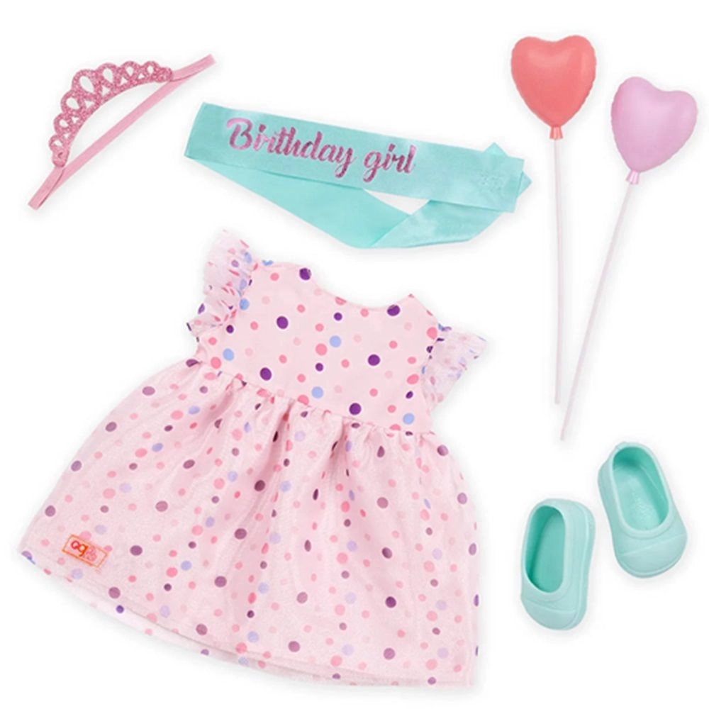 Esme Doll - 18 Inch Frilly Party Dress And Shoes Ages 3+