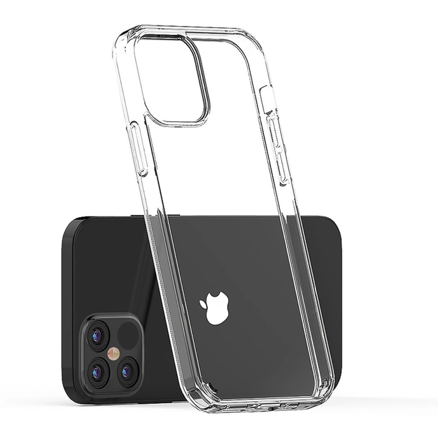Clear Shock-Resistant Screen Protector + Back Protector for iPhone 12/12Pro