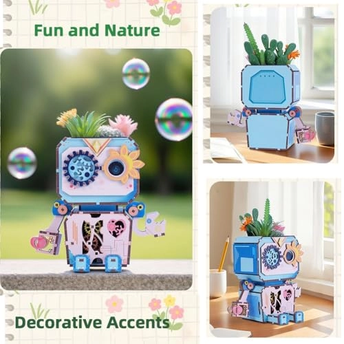 3D Wooden Puzzle Planter - 1 piece(s)