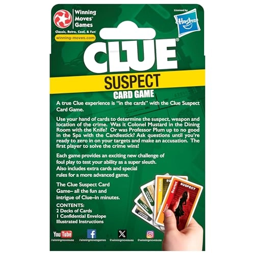 Clue Suspect Card Game
