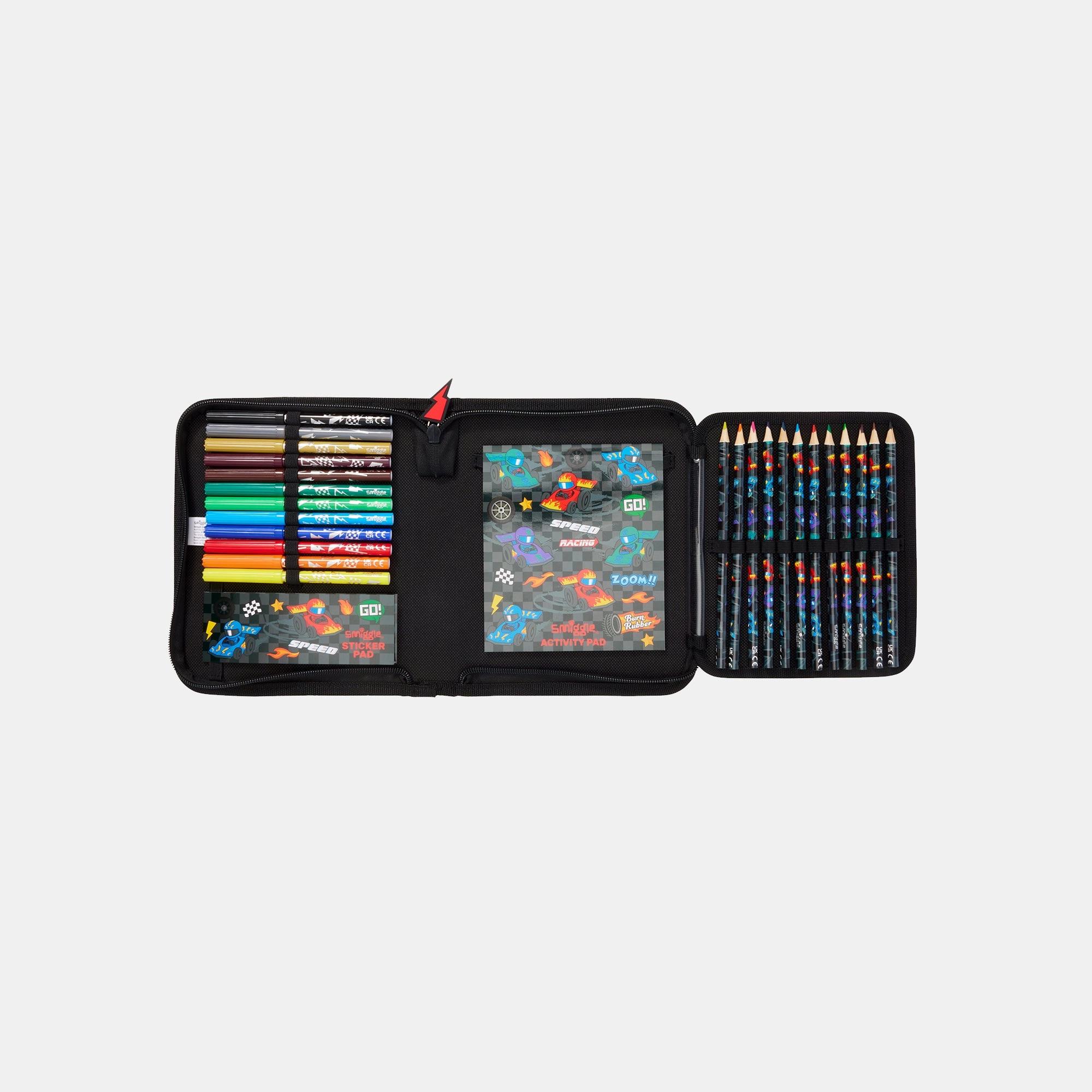 Pals Junior Stationery - Zip Pencil Case 12 x Coloured Pencils Gift Pack
