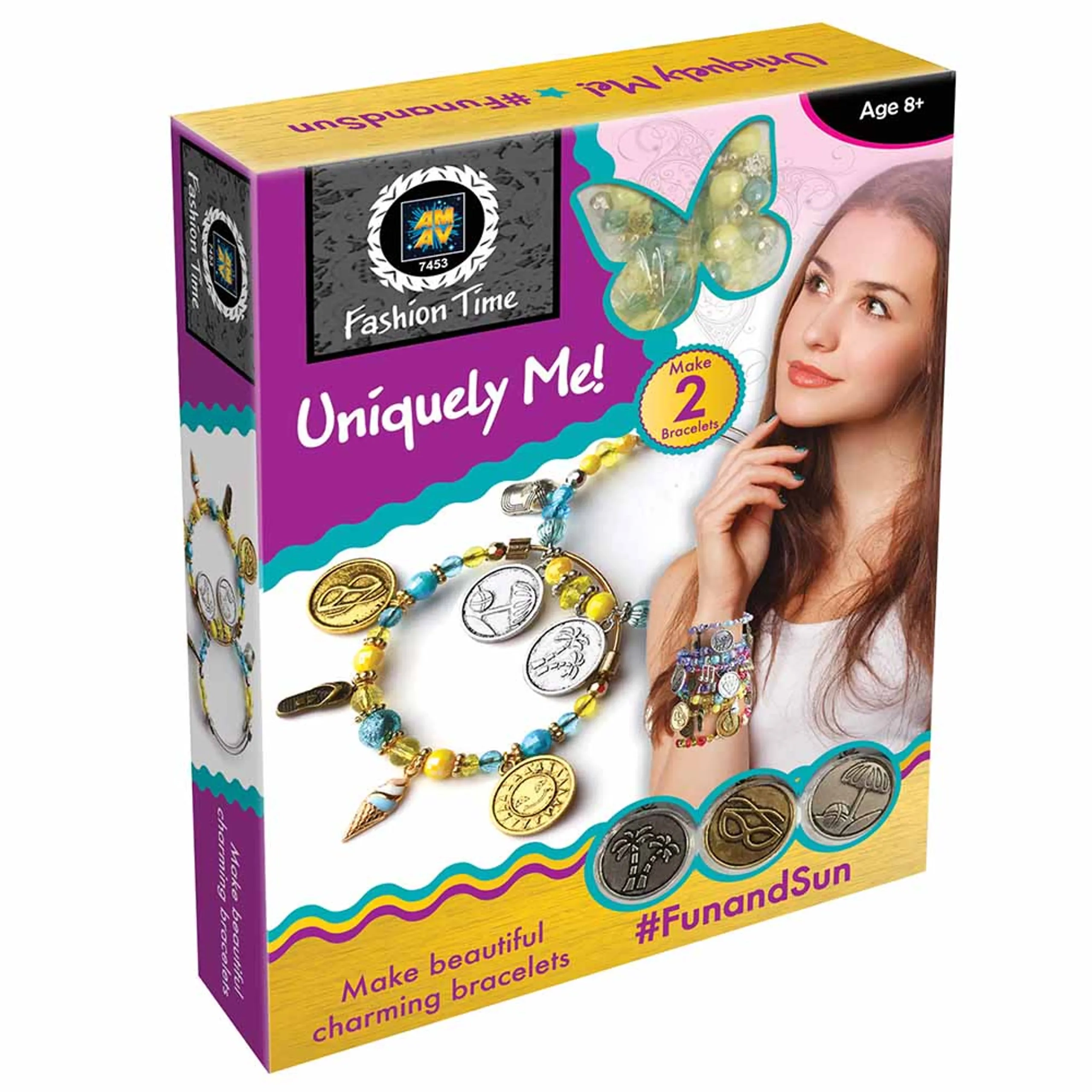 AMAV Fun And Sun Jewelry Making Kit - 8 charms Suitable for 6 to 12 yrs