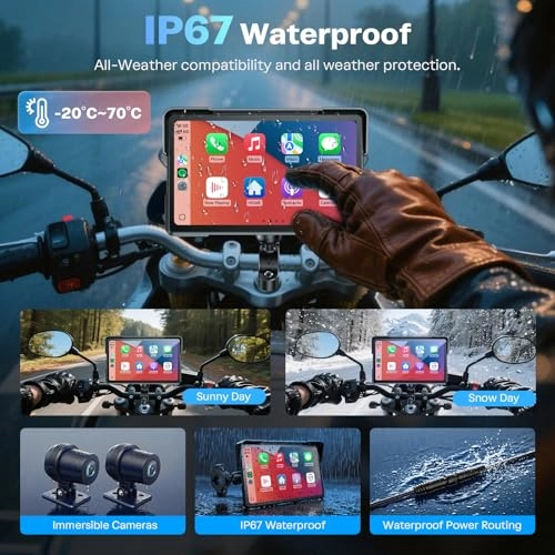 Motorcycle CarPlay Screen - 4K