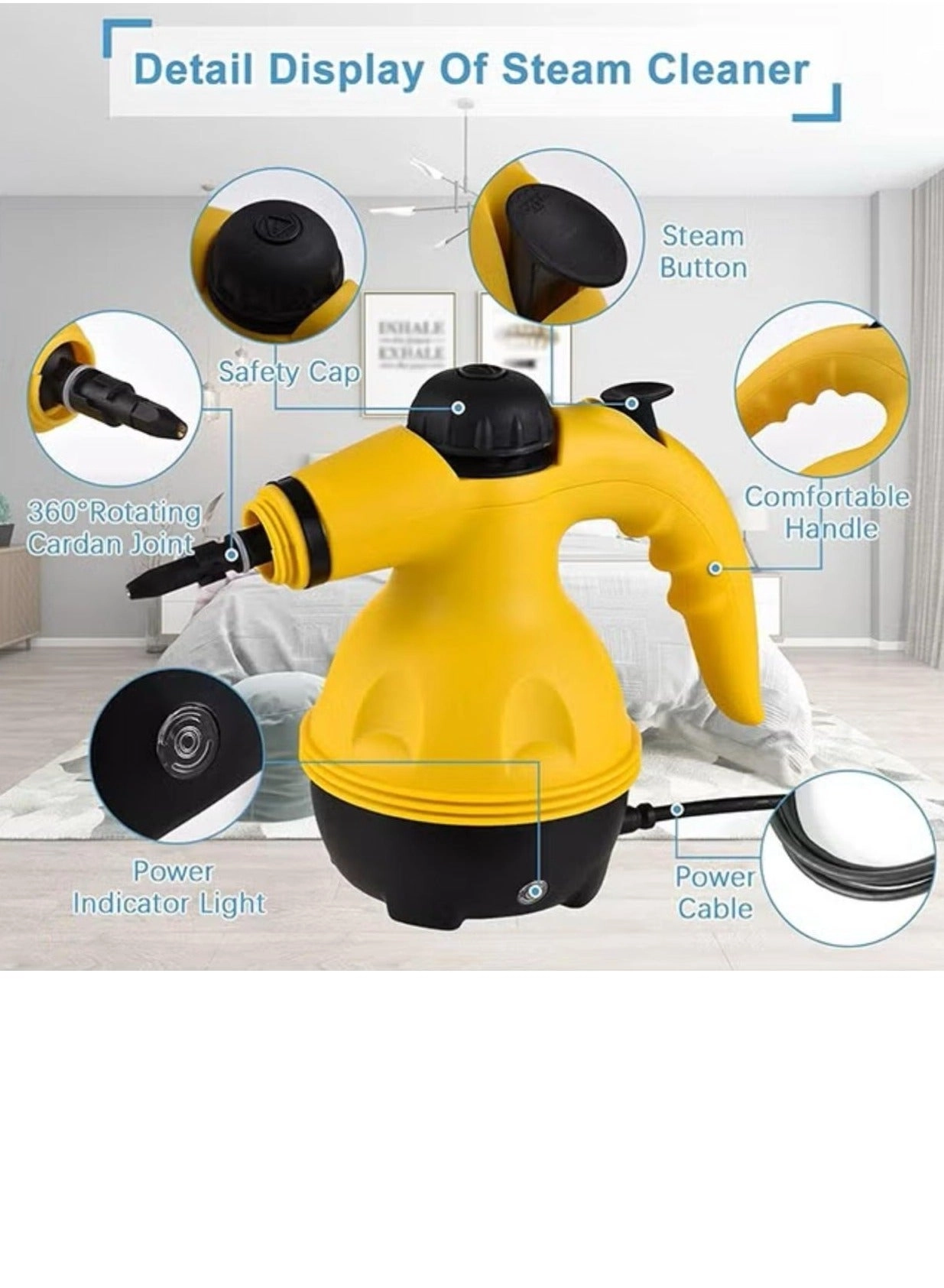 High Pressure Steam Cleaner - Compact Portable