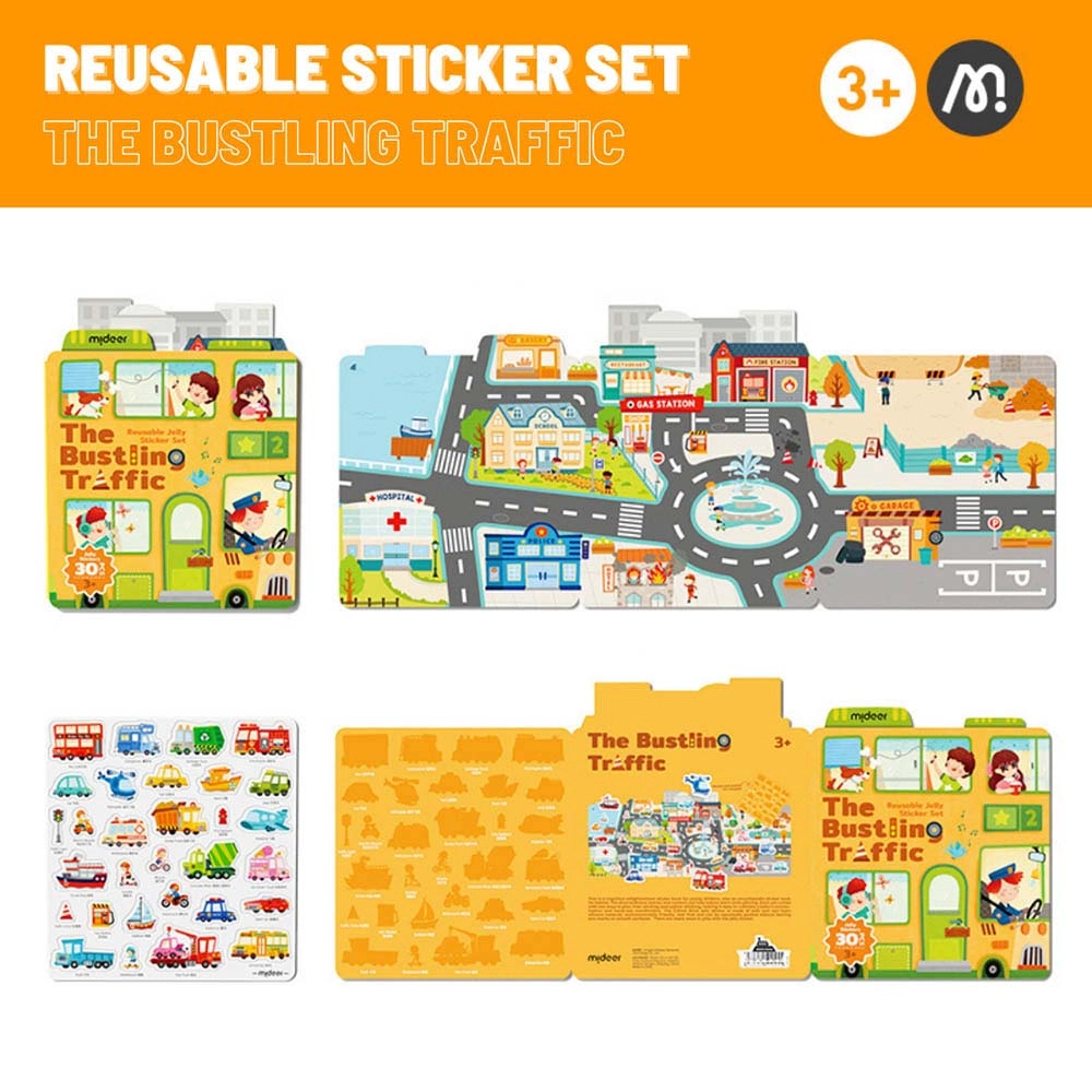 Bustling Traffic Reusable Sticker Pad