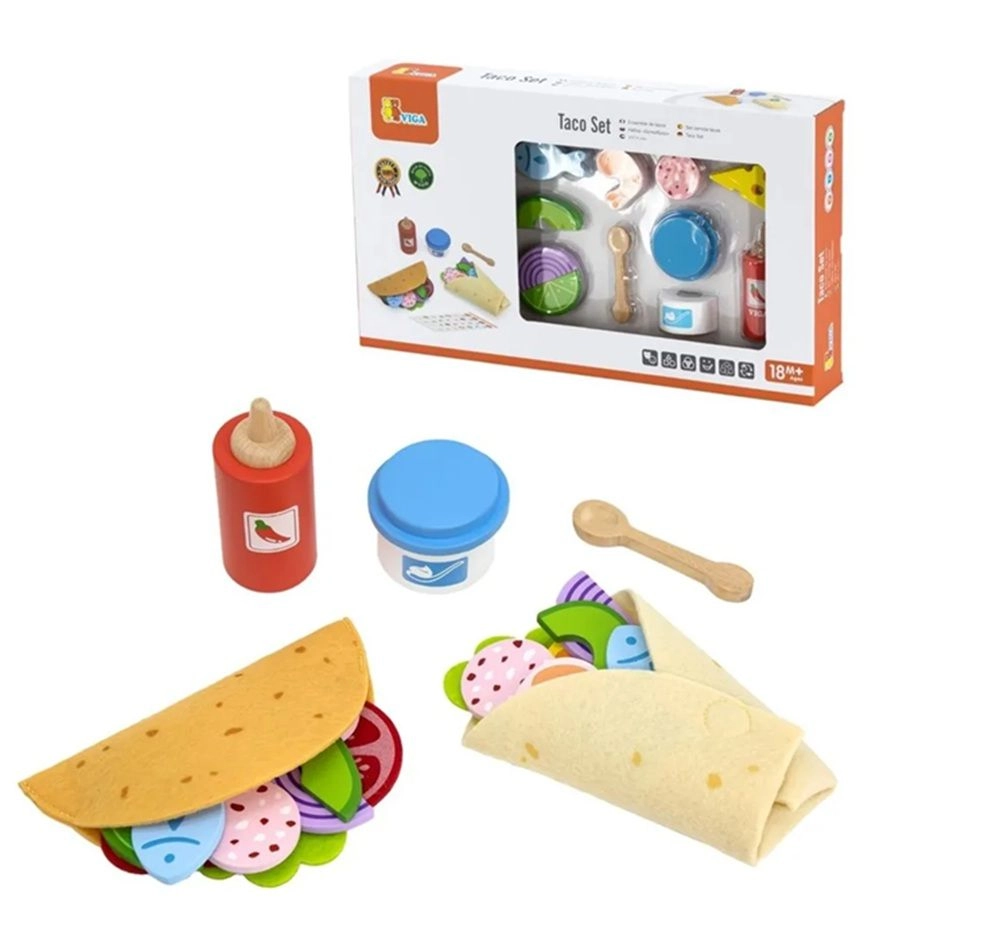 VIGA Taco Wooden Role Play Toy Set - 27 pcs (29464294-44677)