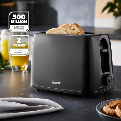 Filter Coffee Machine - 1.5L + 2-Slice Toaster - 6 Browning Levels