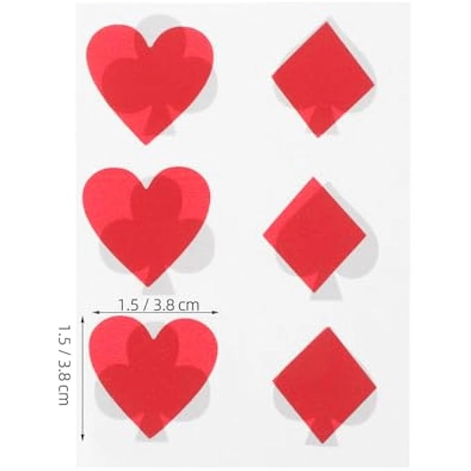 Vintage Playing Cards Stickers - 24 pieces Birthday Wedding Family Party