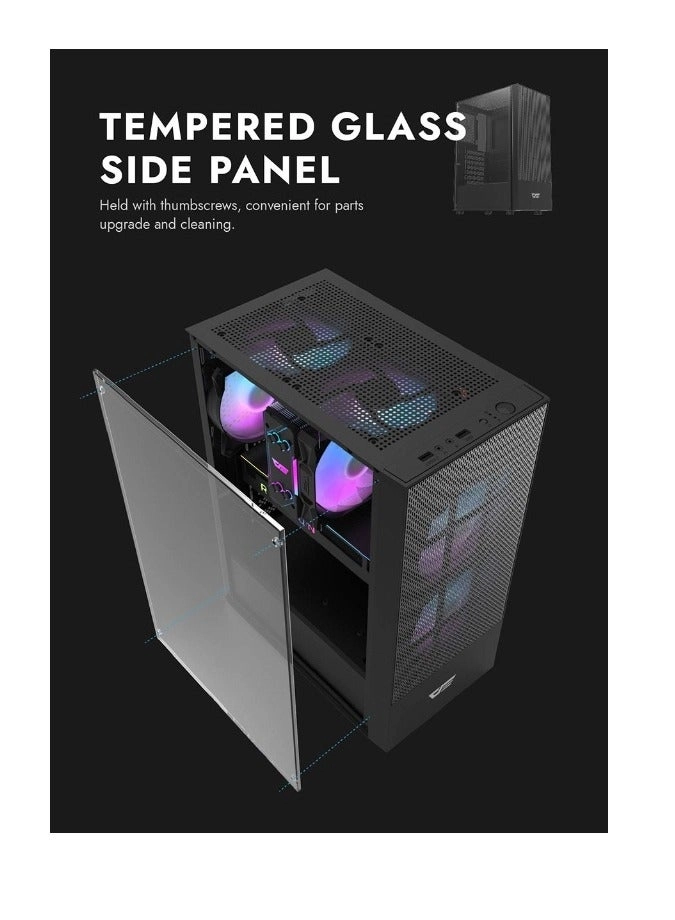 DB330M - Tempered Glass Side Panel Mid Tower