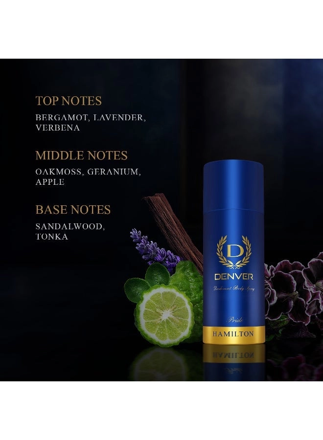 Hamilton Eau de Parfum - 165ml + Pride Eau de Parfum - 165ml + Caliber Eau de Parfum - 165ml