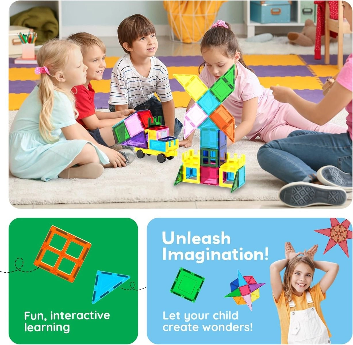 Magnetic Tiles - 101 pcs