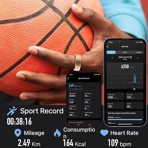 Smart Ring - LED Dispay Screen Heart Rate Sleep Tracker